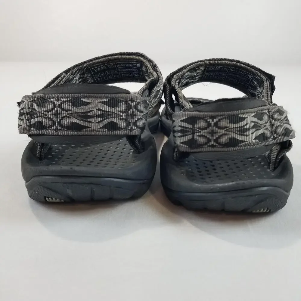 Teva Sandals Mens Size 9 Black Gray Geometric Strap Sport Hiking Water 6502